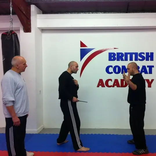 Olgun Tiltay learning self defence from Peter Consterdine Sensei [10th Dan Karate]